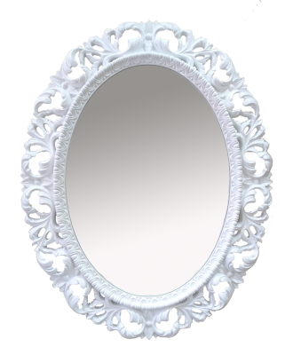 Зеркало для ванной Misty Аврора O.1021.BA.ZA col 131 750х945 белый, овальное 75х94 (Л-Авр-07075-112ОБ)