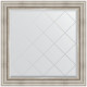 Зеркало настенное Evoform ExclusiveG 86х86 BY 4319 с гравировкой в багетной раме Римское серебро 88 мм  (BY 4319)
