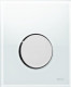 TECE TECEloop Urinal, панель смыва для писсуара стеклянная. Стекло белое, клавиша хром глянцевый. 9242660  (9242660)