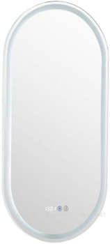 Зеркало в ванную Aquanet Монте 45 белый матовый подвесное овальное (00288969)