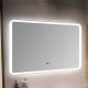 Зеркало в ванную с LED-подсветкой MELANA-10070 подогрев часы MLN-LED052-2  1 000х700  (MLN-LED052-2)