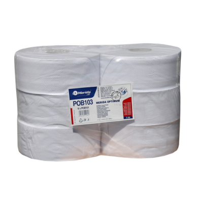 MERIDA OPTIMUM maxi POB103 (POB101) бумага туалетная белая в рулоне, двухслойная, 210м