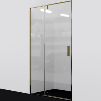 Душевая дверь WasserKRAFT Aisch 90 55P04 профиль золото стекло прозрачное
