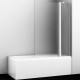 Шторка на ванну WasserKRAFT Berkel 110 R 48P02-110RM профиль хром стекло  (48P02-110RM)