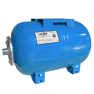 Гидроаккумулятор WAO для водоснабжения горизонтальный UNI-FITT присоединение 1" 50л (WAO50-U)