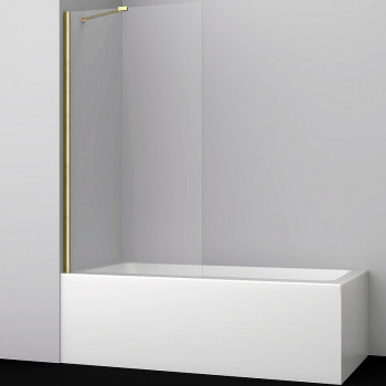 Шторка на ванну WasserKRAFT Aisch 80 55P01-80 профиль золото стекло прозрачное