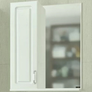 Зеркало со шкафчиком СанТа Верона 60 L 700279 белое прямоугольное