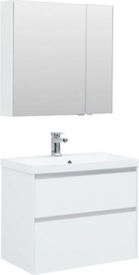 Мебель для ванной Aquanet Гласс 80 белый напольная/подвесная (00240465)