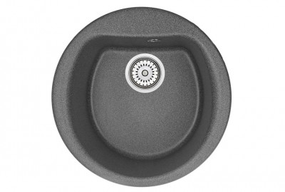 Кухонная мойка GRANULA (5101, графит) кварц круглая d 50 см