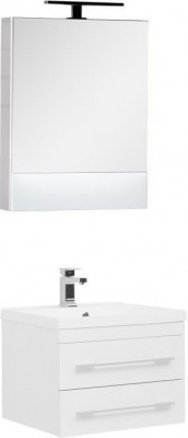 Комплект мебели для ванной Aquanet Нота NEW 58 белый (камерино) подвесная (00230291)