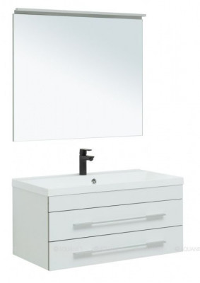 Комплект мебели для ванной Aquanet Верона 90 New белый матовый (00281106)