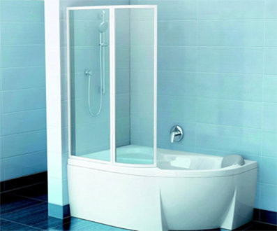 RAVAK 76L70100Z1 шторка VSK2 Rosa 140L для ванны 140 см левая, белый/стекло