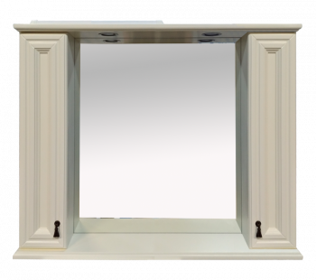 Misty Лувр 105 Зеркало с 2мя шкафчиками, слоновая кость 105х80 (П-Лвр03105-10142Ш)