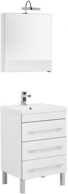 Комплект мебели для ванной Aquanet Верона NEW 58 белый (напольный 3 ящика) напольная (00230310)