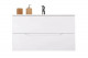 Тумба с раковиной Orange Line 100 Li-100Tuw+Ra подвесная белая  (Li-100Tuw+Ra)