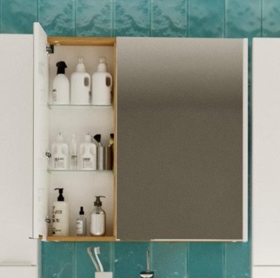Зеркальный шкафчик для ванной 1Marka Gaula 60 2д. White (У92511)