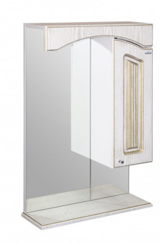 Зеркальный шкаф в ванну навесной  MIXLINE Крит-60 патина золото (534218)