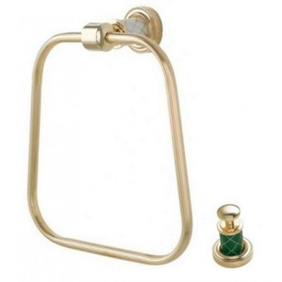 Держатель полотенец - кольцо Boheme Murano 10905-GR-G золото/зеленый