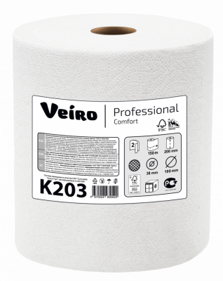 Полотенца бумажные в рулонах Veiro Professional Comfort, 2 сл, 150 м, белые