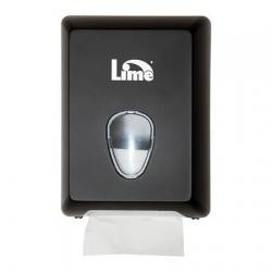 Lime диспенсер для листовой туалетной бумаги V укладки чёрный 21.5 x 12.5 x 16 см