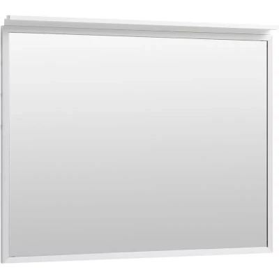 Зеркало подвесное для ванной Allen Brau Priority 100х75 с подсветкой, серебро браш (1.31017.02)