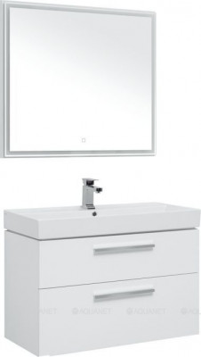 Комплект мебели для ванной Aquanet Nova 90 белый 2 ящика (00243256)