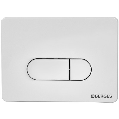 Клавиша смыва Berges Novum D4 040034 Soft Touch белая ABS-пластик