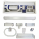 GFmark 1241 набор аксессуаров для ванной комнаты, белый/хром  (1241)