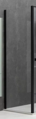 Боковая стенка душевого ограждения Allen Brau Priority 80х200 см, стекло прозрачное, профиль черный браш (3.31015.BBA)