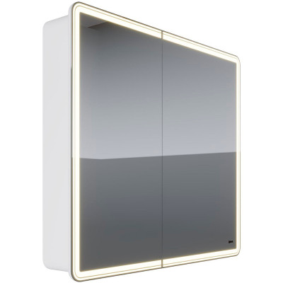 Зеркальный шкаф в ванную Lemark Element 90 LM90ZS-E с подсветкой белый