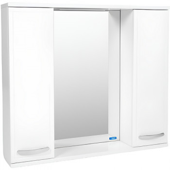 Зеркало со шкафом в ванную VIANT Милан 80 VMIL80-ZSH белое
