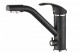 Смеситель ZorG Steel Hammer SH 321 BLACK CR для мойки 2в1 гранит матовый  (SH 321 BLACK CR)
