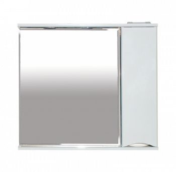 Зеркальный шкаф Misty Элвис - 85 Зеркало-шкаф прав. (свет) белая эмаль П-Элв-01085-011П
