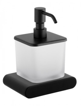 Дозатор для жидкого мыла подвесной матовое стекло LOUNGE Черный матовый LN13NO Remer