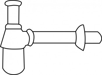 Латунный сифон для раковины с регулируемой высотой, горизонтальная подводка Jacob Delafon (E78286-CP)