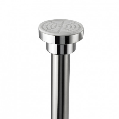 Карниз GFmark хромированный премиум, в ванную комнату 130х240 см без колец, нерж сталь, с усиленным креплением (10023)