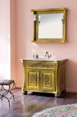 Аллигатор-мебель Classic 90Е (цвет золото) комплект мебели для ванной из массива дерева