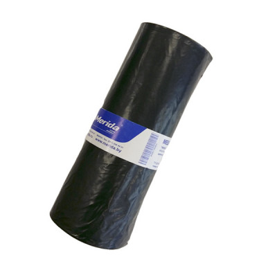 Мешки для мусора "MERIDA CLASSIC" черные 120л., 67х107см. 20 мкр, 10шт/рулон