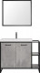 Комплект мебели для ванной Style Line Лофт Classic 80/100 бетон  (ЛС-000010024+ЛС-00000723+ЛС-000010021)