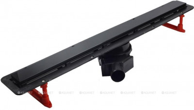 Душевой лоток Pestan Confluo Frameless Line Black Glass 13701202, 450мм  Нержавеющая сталь / ABS-пластик