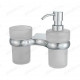WasserKRAFT Berkel K-6889 дозатор для жидкого мыла и стаканчик, матовое стекло/хром WasserKRAFT Berkel К-6889 набор для ванной комнаты настенный (матовое стекло) (K-6889)
