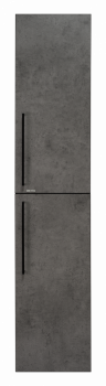 Пенал для ванной Brevita Rock - 35 подвесной правый (бетон тёмно-серый) ROCK-05035-50-2П