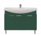 Тумба Misty Джулия -120 прямая зеленая (Л-Джу01120-0810Пр) с раковиной  (СО000003666)