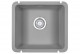 Кухонная мойка GRANULA (3601, алюминиум) кварц 1 чаша прямоугольная 45,5х41,5  (3601, АЛЮМИНИУМ)