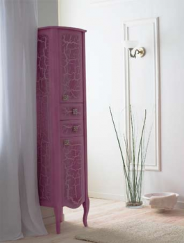 Аллигатор-мебель Royal Комфорт А(М) (цвет старый лак, розовый) пенал для ванной, МДФ 