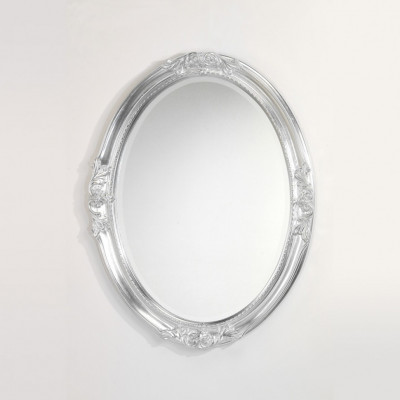CAPRIGO PL030-S зеркало настенное в раме, овальное (серебро)