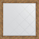 Зеркало настенное Evoform ExclusiveG 105х105 BY 4445 с гравировкой в багетной раме Виньетка античная бронза 85 мм  (BY 4445)