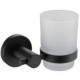 Стакан для ванной Frap нерж сталь/стекло, черный 9,8x12,3x10 см (F30206)  (F30206)